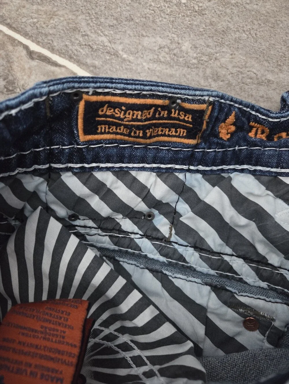 Rock Revival Jeans Slim Straight Tristan Men's Size 38x30 EUC
